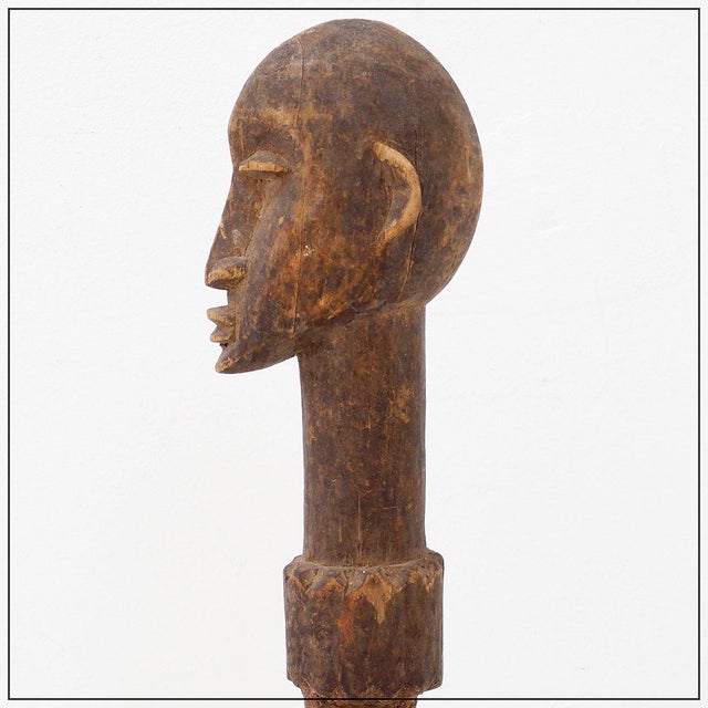 Wood African Lobi Head Altar from Burkina Faso, 20th, 1950s, Metal and Wood For Sale - Image 7 of 15