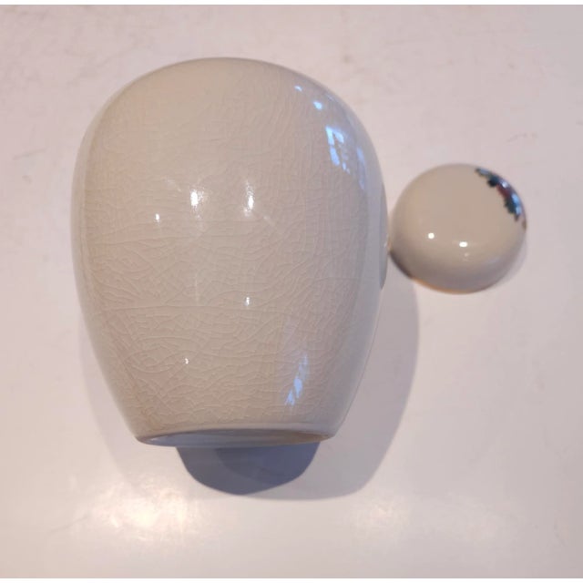 Early 20th Century Hand Painted Golden Hand Satsuma Chrysanthemum Ginger Jar For Sale - Image 6 of 11