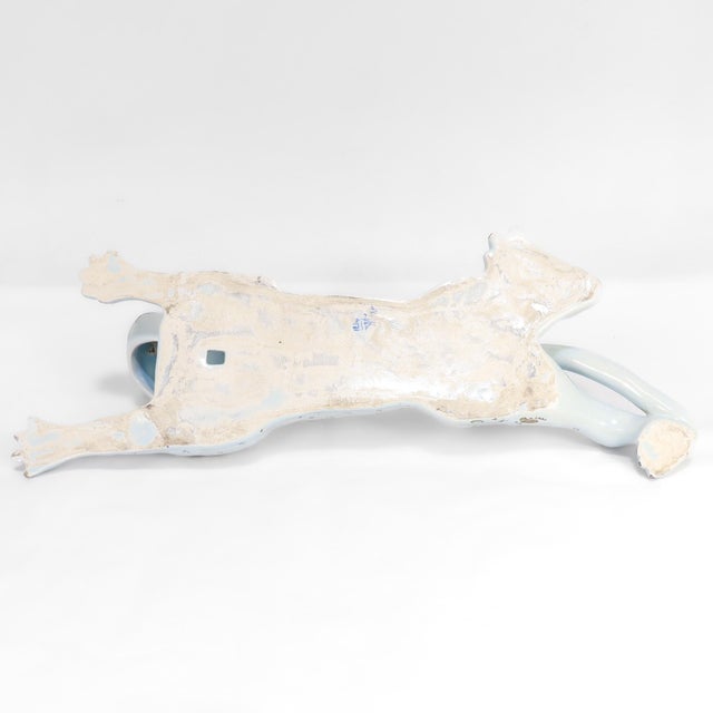 French Desvres Faience Figural Cat Wall Pocket Vase or Bouquetière by Geo Martel For Sale - Image 10 of 16
