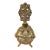 Vintage French Style Ormolu Glass Perfume Bottle With Floral Filigree Stopper Hollywood Regency For Sale
