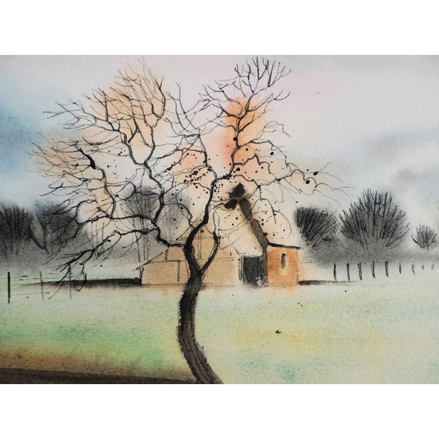 Contemporary Jean Luc Le Gall, Autumn, 1985, Watercolour For Sale - Image 3 of 6