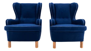 Set of Wingback Chairs, 1940s