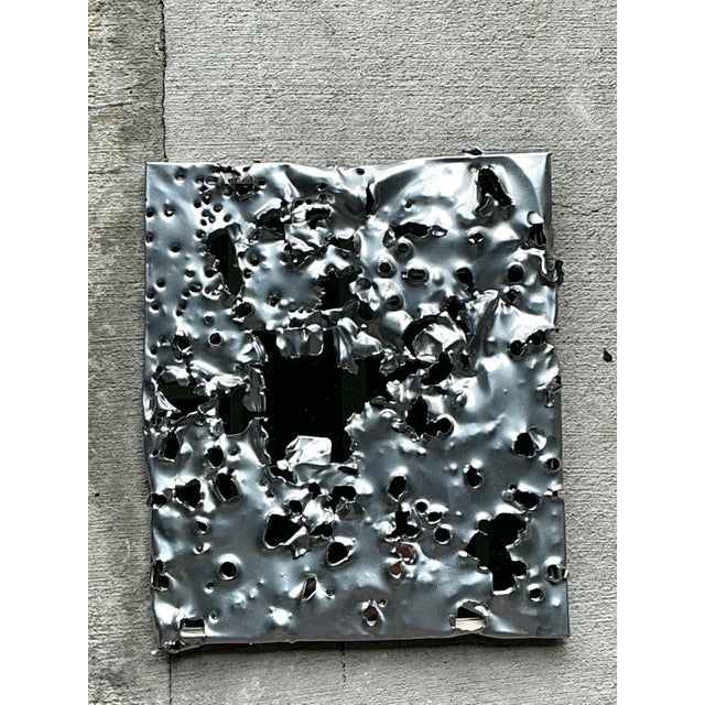 Early 21st Century Vintage Original Bullet Hole Mirror For Sale - Image 5 of 12