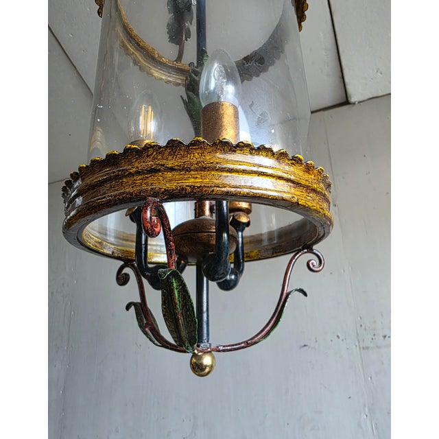 Lacquered Metal Lantern, 1980s For Sale - Image 3 of 8