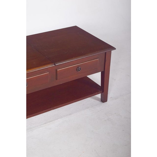 Brown Rectangular Coffee Table with Hinged Top, 1950s For Sale - Image 8 of 15