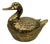 Hollywood Regency Gilt Metal Duck-Shaped Ice Bucket with Hinged Lid and White Lacquered Compartment by Mauro Manetti, 1970s For Sale