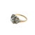 Modern 14k Yellow Gold & Platinum Ring With Natural Rose Cut Diamond, Size 3 For Sale - Image 3 of 4