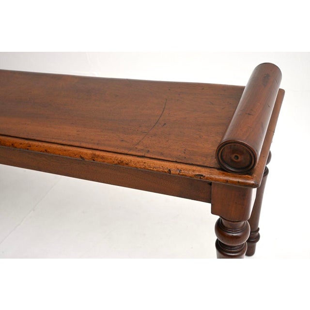 Antique Victorian Carved Bench, 1860 For Sale - Image 10 of 11