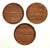 Chestnut Mid 20th Century Teak Bentwood Appetizer Plates or Trinket Dishes, Set of 3 For Sale - Image 8 of 10