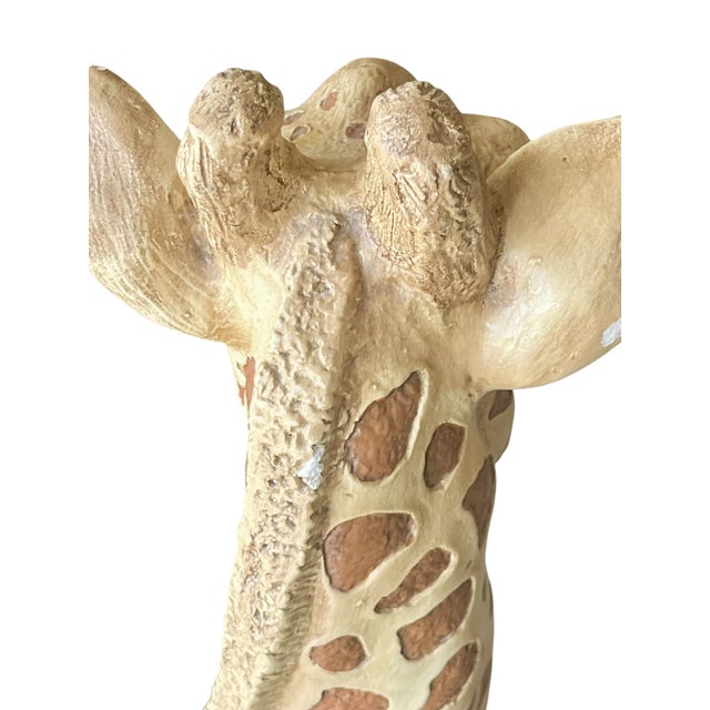 Vintage 1970s Marwal Seated Giraffe Sculpture – Hand-Painted Boho Folk Art Figurine For Sale - Image 16 of 17