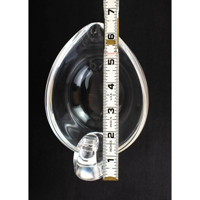 1940s Signed Steuben Crystal Glass Gravy Boat, Sauce Bowl For Sale - Image 9 of 13