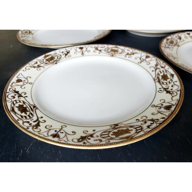 Metal Vintage Noritake Salad Plates- Set of 4 For Sale - Image 7 of 9