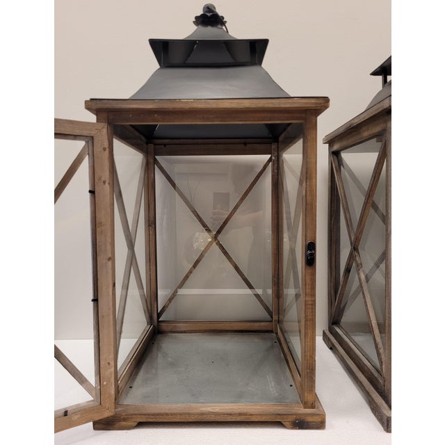 Vintage French Lanterns in Forja, Set of 2 For Sale - Image 11 of 17