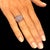 1980s-1990s 18k White Gold Cabochon Blue Chalcedony Ring For Sale In Charlotte - Image 6 of 6