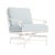 Brown Jordan Venetian Motion Lounge Chair in Chalk with Artic Stripe Cushions For Sale