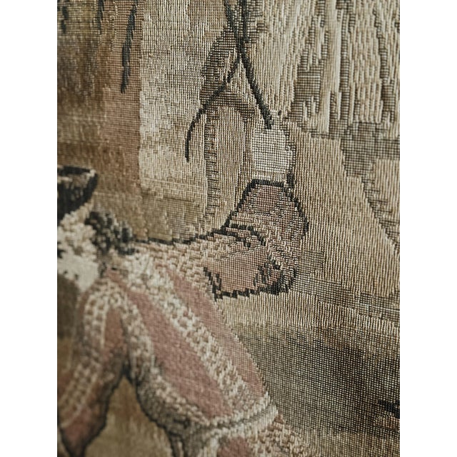 Large Antique Framed English Tapestry For Sale - Image 4 of 5