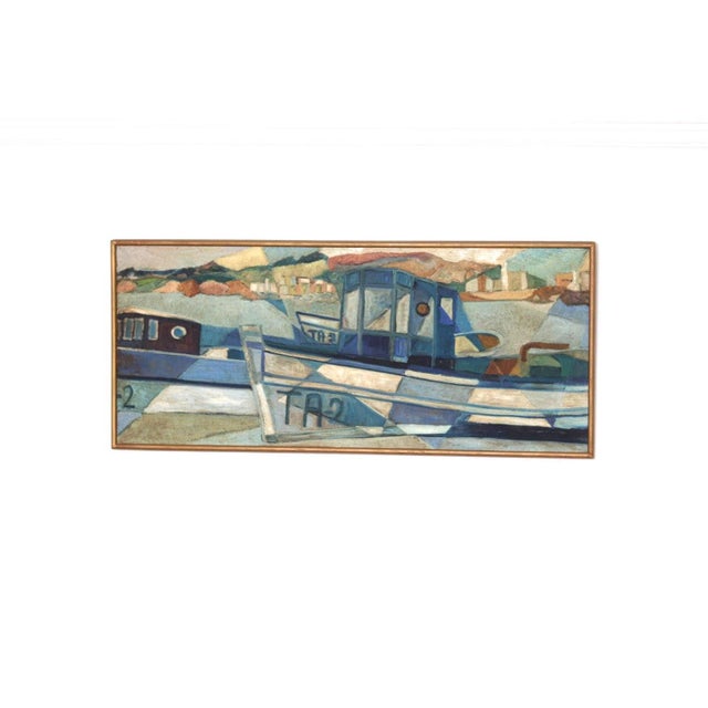 Kjell Lindberg, Boats, 1960s, Oil on Canvas, Framed For Sale - Image 7 of 11