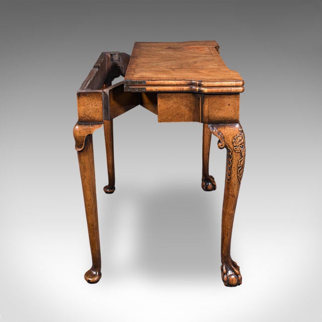 Antique Fold Over Bridge Table, English, Walnut, Game, Card, Georgian, c.1780 For Sale - Image 4 of 12