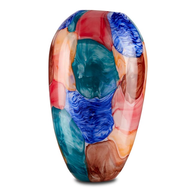 The Sarto Glass Vase is an extremely heavy work of art that is hard-won by glass-blowers because the thickness of the...