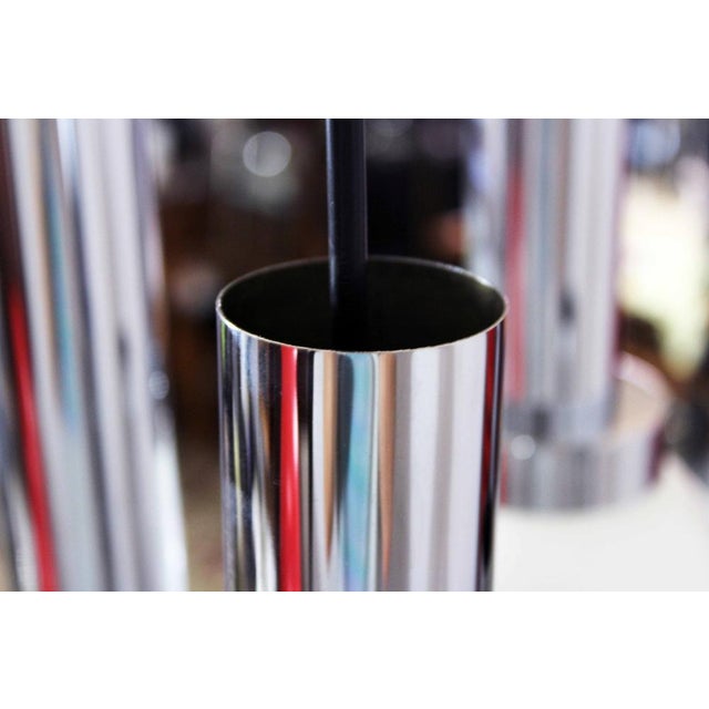 1970s Suspension Light in Chromed Metal and Opaline Glass, Italy, 1970s For Sale - Image 5 of 15