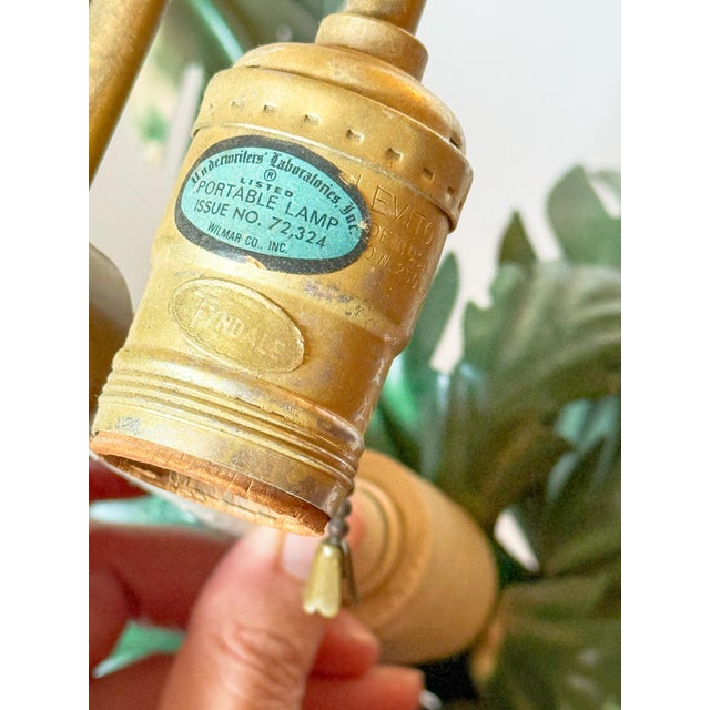 Hollywood Regency Vintage Hollywood Regency Italian Palm Tree Tole Lamps, a Pair For Sale - Image 3 of 16