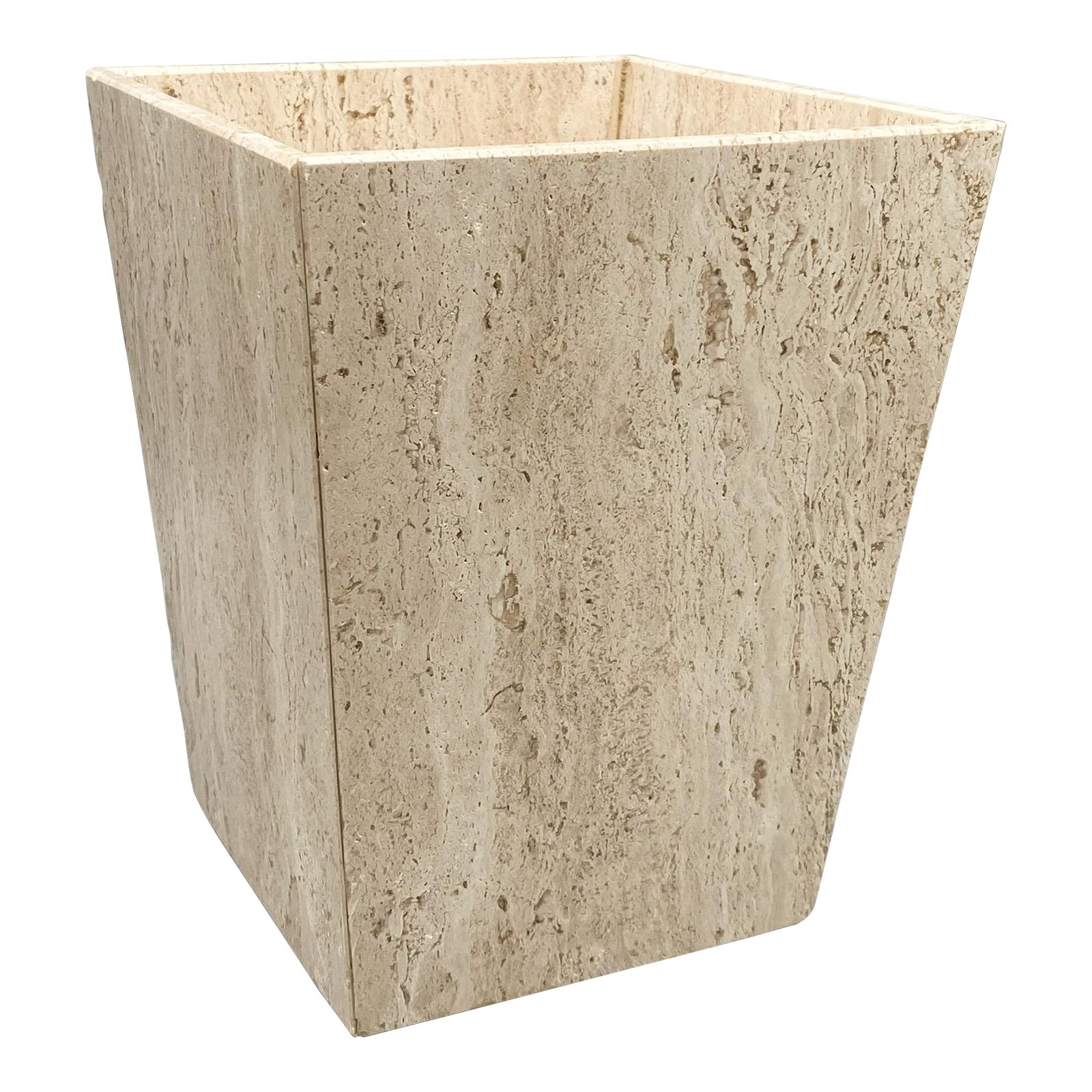 Organic Modern White Onyx Marble Waste Basket/ Planter Chairish