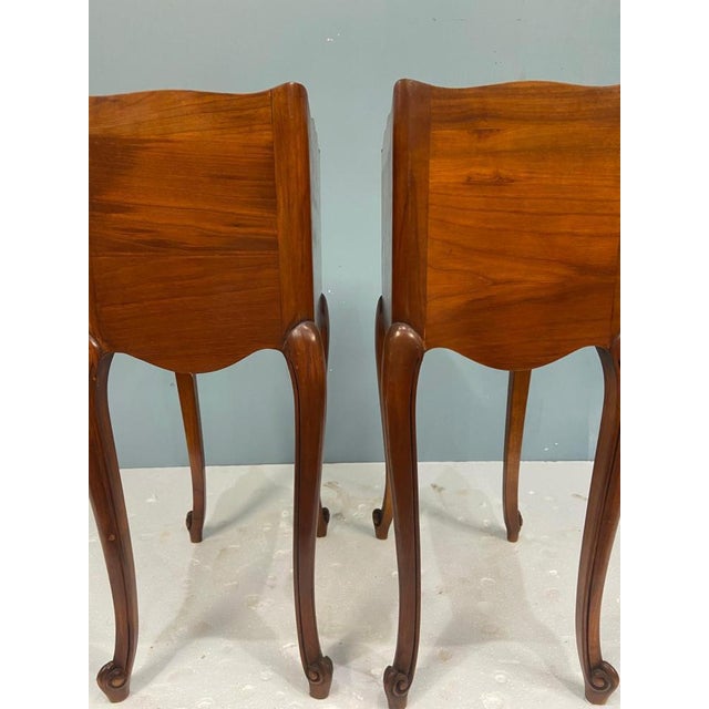 French Walnut Nightstands, 1920s, Set of 2 For Sale - Image 14 of 17