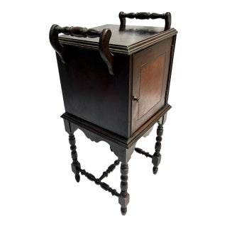 Antique Early 1900s Humidor Cabinet/Side Table For Sale