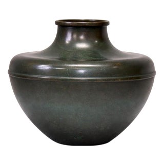 Swedish Art Deco Bronze Vase from Nordiska Juvelaktiebolaget, 1930s For Sale