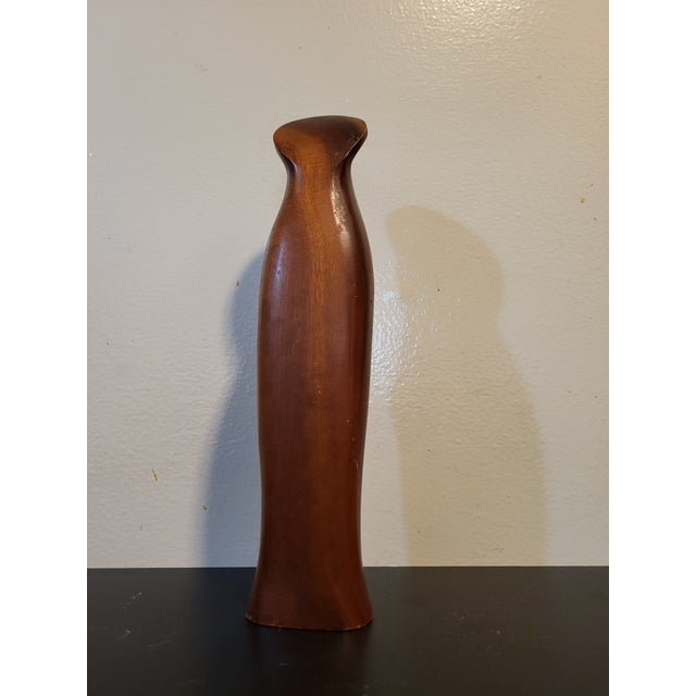 1990s Hand-Carved Myrtlewood Abstract Madonna Figure For Sale - Image 5 of 12