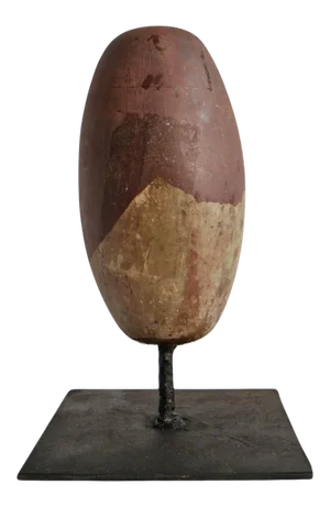 Natural Lingam Stone on Stand