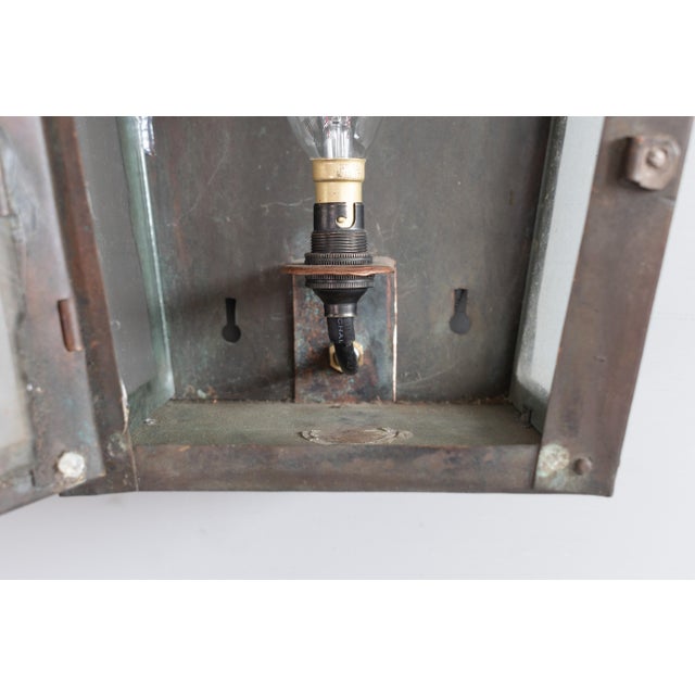 Vintage Wall Lantern in Brass, 1950s For Sale - Image 6 of 8