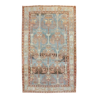 Early 20th Century Zabihi Collection Cypress Persian Malayer Accent Rug - 4'5" x 6'8" For Sale