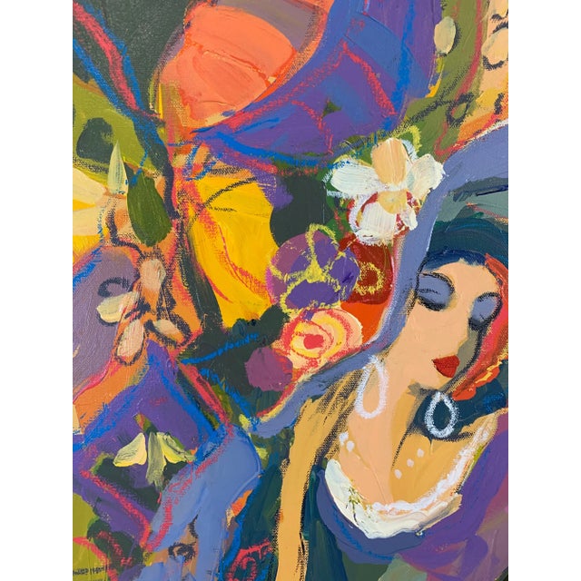 Isaac Maimon Isaac Maimon Painting of Two Fashionable Women at Cafe For Sale - Image 4 of 9
