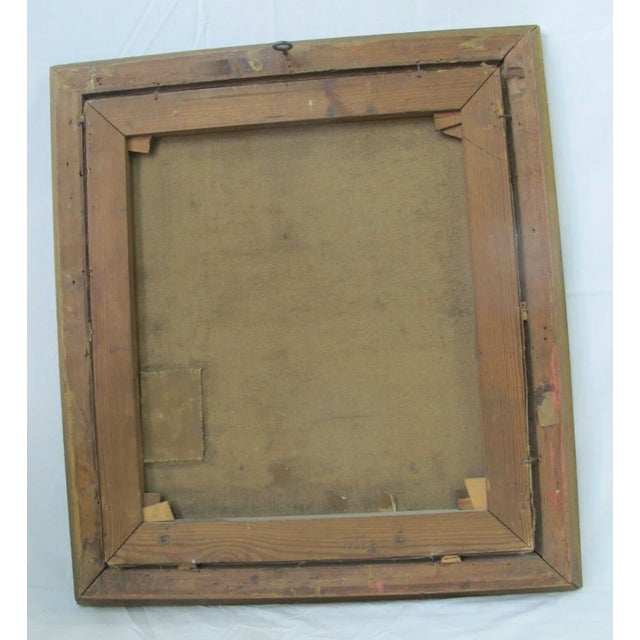 Paint Einhold Werner C1925 German Tavern Scene Oil Painting Gold Gilt Frame For Sale - Image 7 of 7