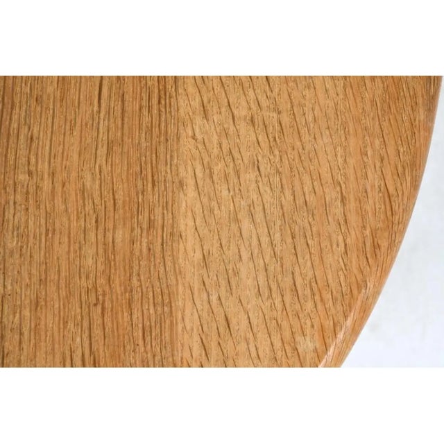 Brown 1970s Vintage Danish Oval Oak Dining Table in the Manner of Henning Kjærnulf With Two Leaves For Sale - Image 8 of 9