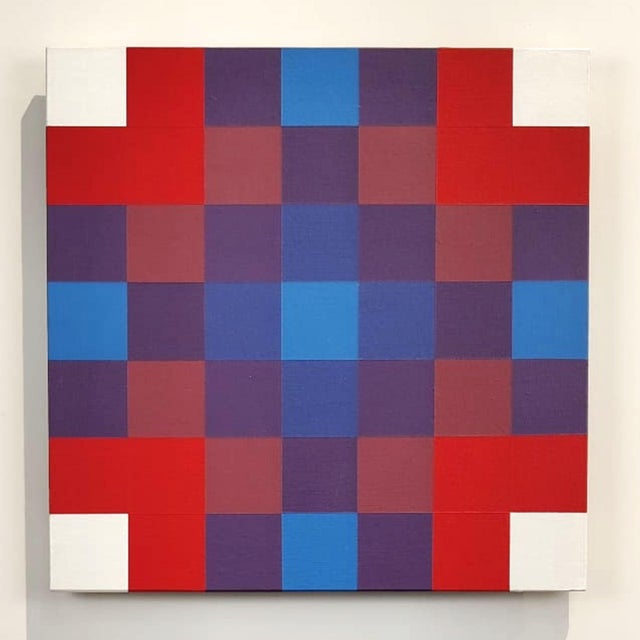 Wood Paolo Minoli, Reticular Interpenetrations, 1971, Plywood and Acrylic For Sale - Image 7 of 9