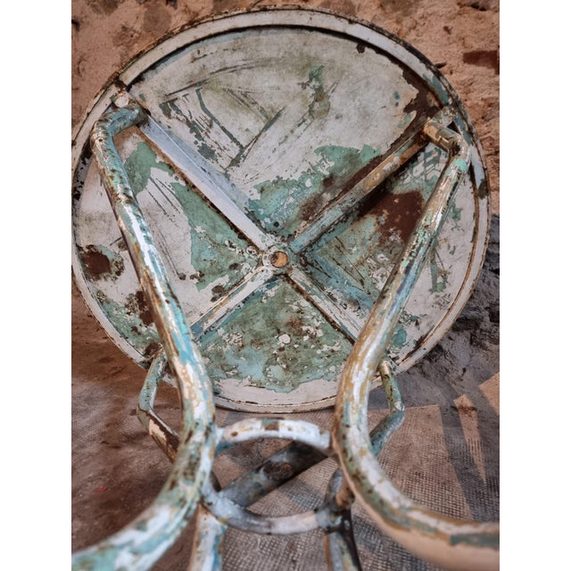 French Metal Bistro Table, 1930s For Sale - Image 11 of 15