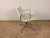 EA 117 Aluminium Desk Chair in White Leather and Chrome by Charles and Ray Eames for Vitra, in Good conditions. Designed...