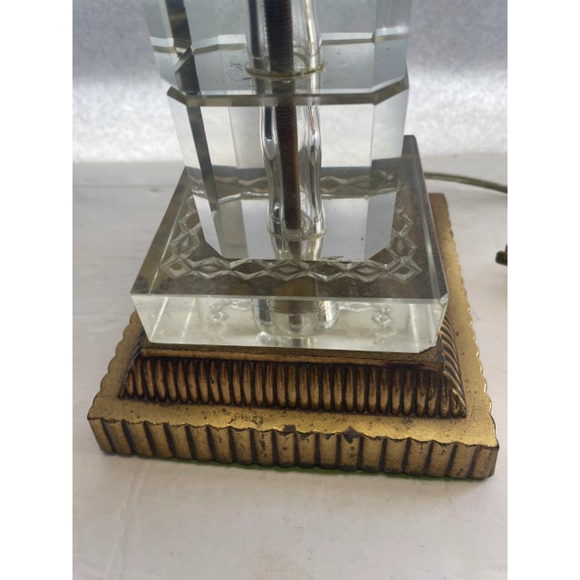 Mid Century Modern Stacked Glass Table Lamp For Sale - Image 4 of 9