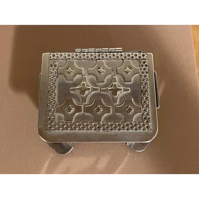 Handmade, polished stainless steel box by Polish artist Stanley Szwarc. Designed in a modernist industrial style. The box...