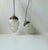 A matching pair of Edwardian styled Pendant lamps executed in patinated copper and featuring hand-made etched glass...