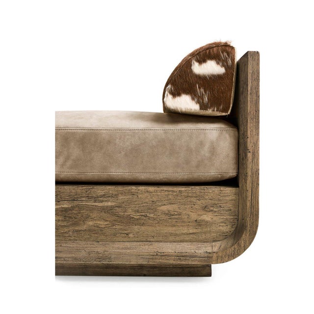 2020s Sculptural Organic Modern Wood Daybed with Bolsters For Sale - Image 5 of 9