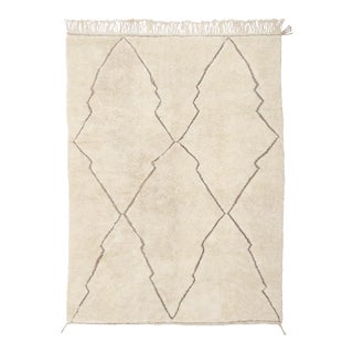 Classic Diamond Lattice Hand-Knotted Moroccan Wool Rug | 11'5" X 8'7" | One of a Kind For Sale