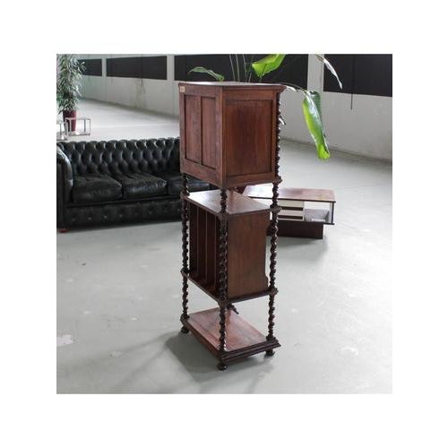 Brown Antique French Magazine Rack, 1890 For Sale - Image 8 of 12