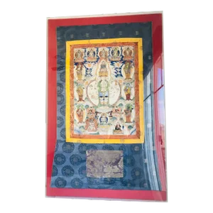 Boho Antique Tibetan Thanghka Avalokiteshwara