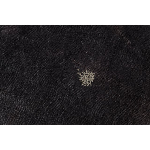 1950s Vintage Black Turkish Hemp Kilim For Sale - Image 5 of 10