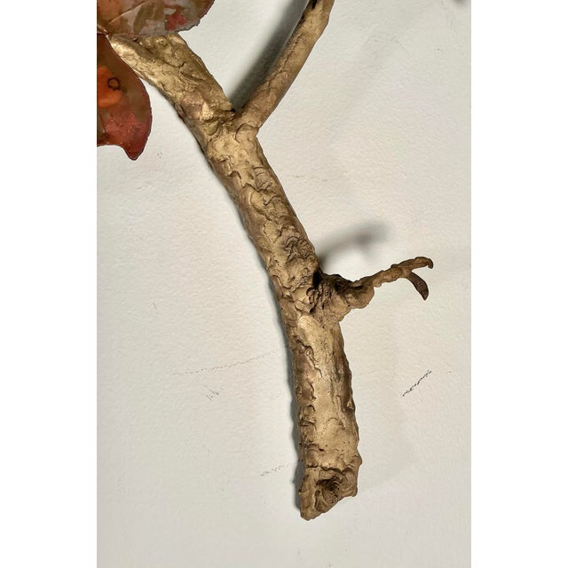 Mid-Century Modern Brutalist Copper and Brass Tree Branch Wall Sculpture, Circa 1960s For Sale - Image 9 of 12