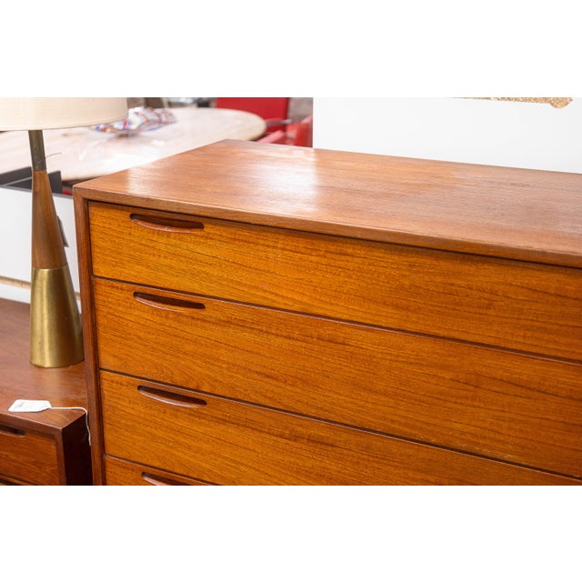 Ib Kofod Larsen for J Clausen & Son Brande Mobelfabrik Danish Teak Wood Highboy For Sale In Detroit - Image 6 of 6