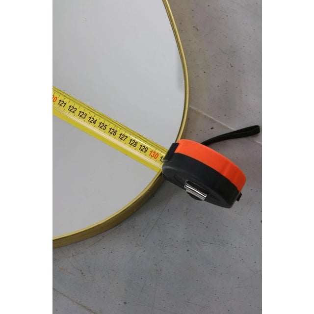 Big Vintage Oval Golden Frame Mirror, 1970s For Sale - Image 17 of 18